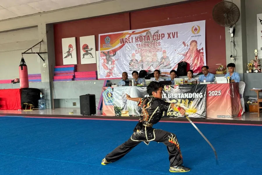 Kejuaraan Wushu Wali Kota Cup XVI Rayakan HUT Denpasar dengan 95 Atlet