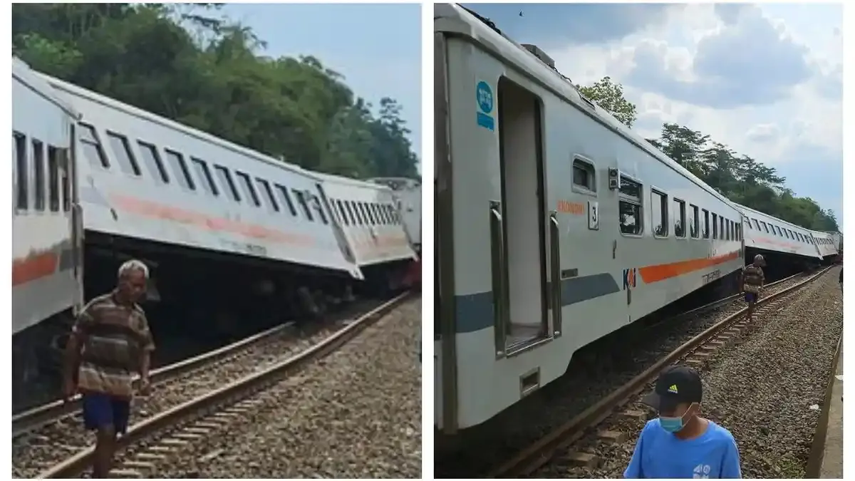 KA Bangunkarta Anjlok, KAI Siapkan 10 Bus untuk Evakuasi Penumpang