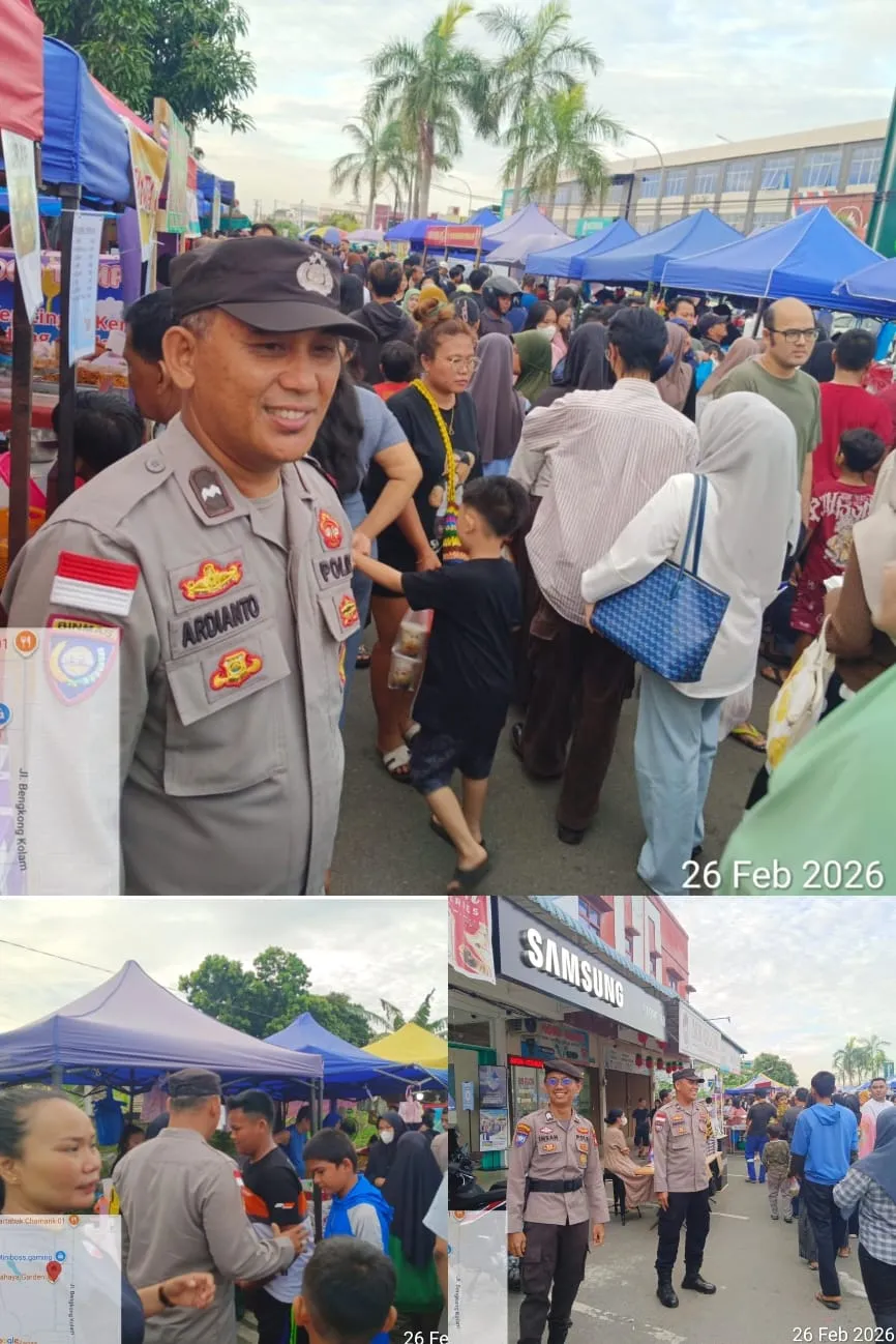 Polsek Bengkong Amankan Bazar Ramadhan untuk Kenyamanan Masyarakat