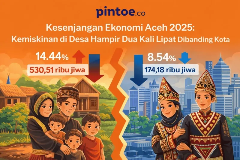 Kesenjangan Ekonomi Aceh: Kemiskinan Desa Dua Kali Lipat dari Kota