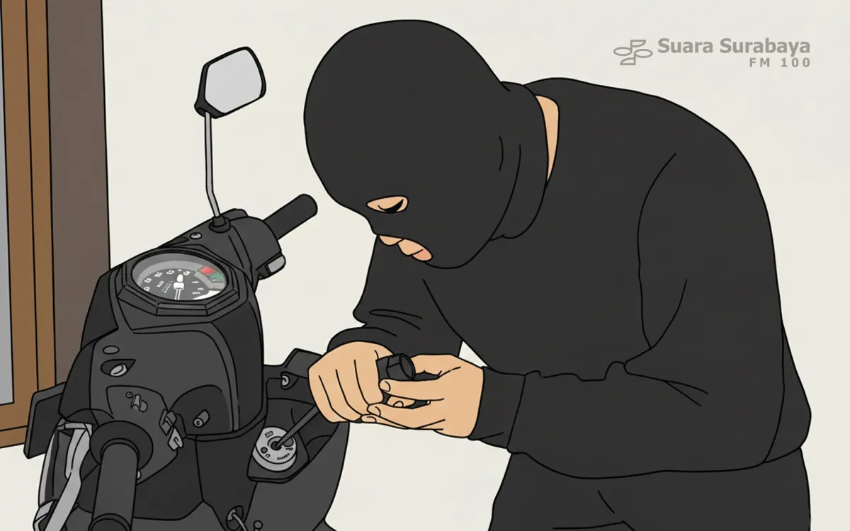 Empat Kasus Kehilangan dan Pembegalan Sepeda Motor Dilaporkan di Surabaya
