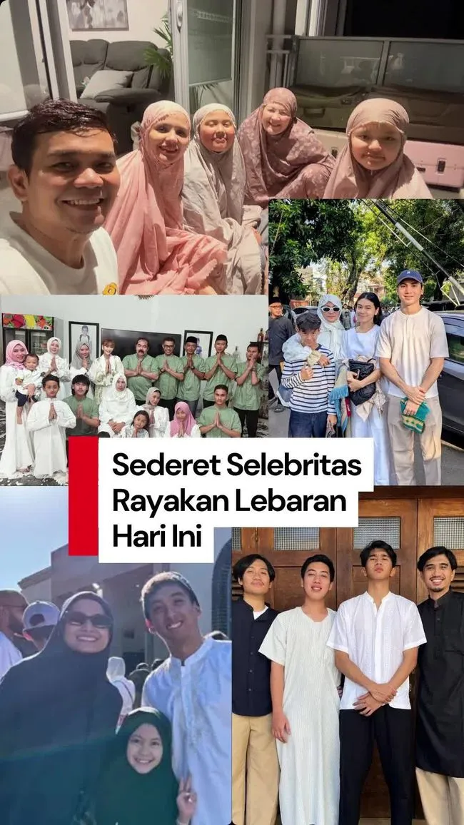 Selebritas Rayakan Lebaran Bersama Keluarga dan Teman
