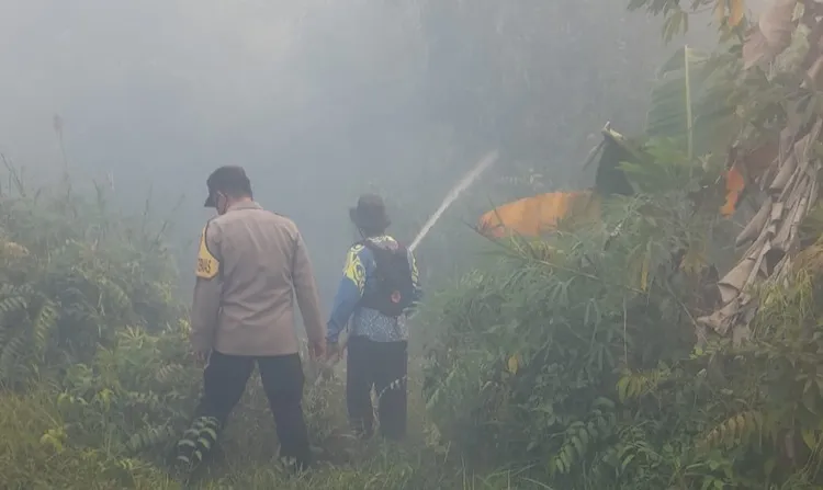 Kebakaran Lahan Gambut di Samuda Hampir Meluas ke Permukiman