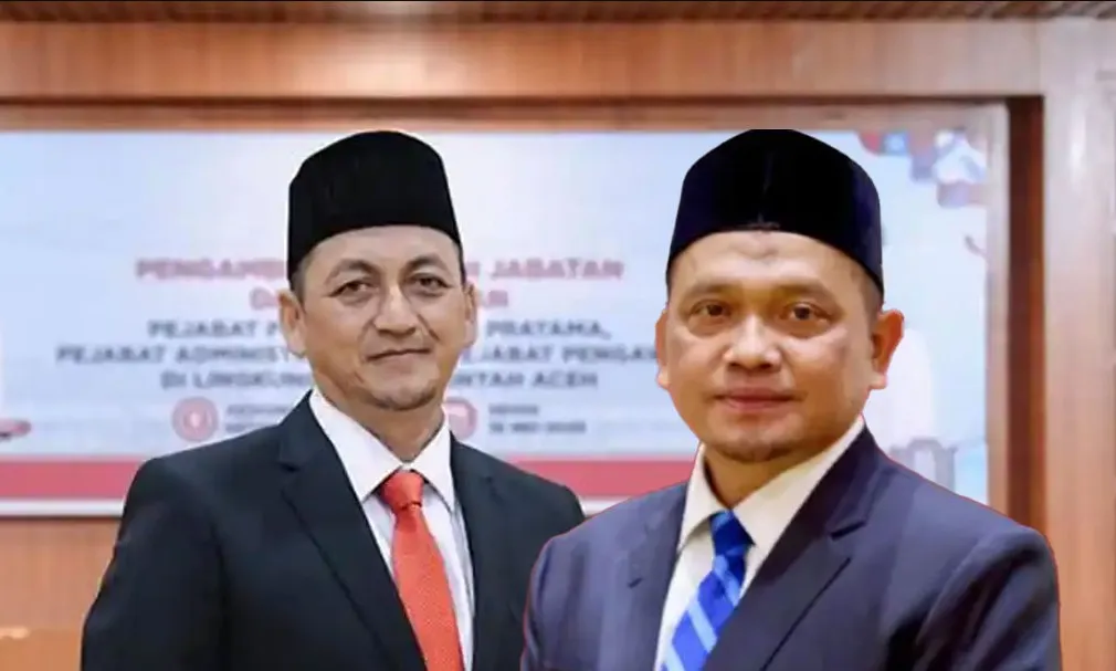 Mualem Lantik Munawar dan Husnan Perkuat Birokrasi Aceh