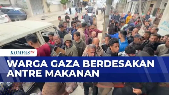 Krisis Pangan di Gaza: Warga Antre Berjam-Jam untuk Bantuan Makanan