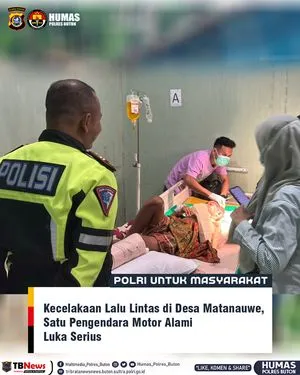 Kecelakaan di Desa Matanauwe, Pengendara Motor Terluka Parah