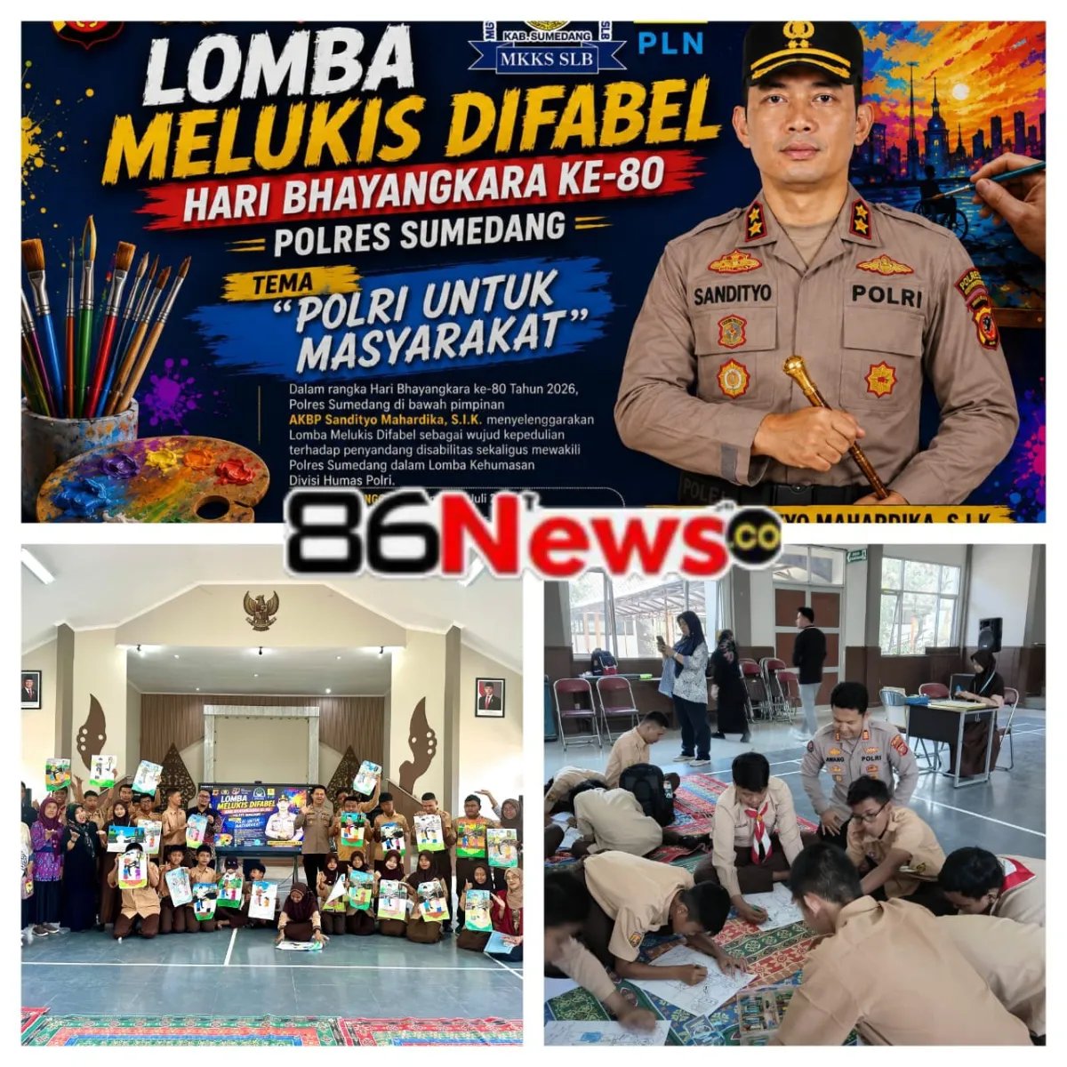 Lomba Melukis Difabel Digelar oleh Polres Sumedang