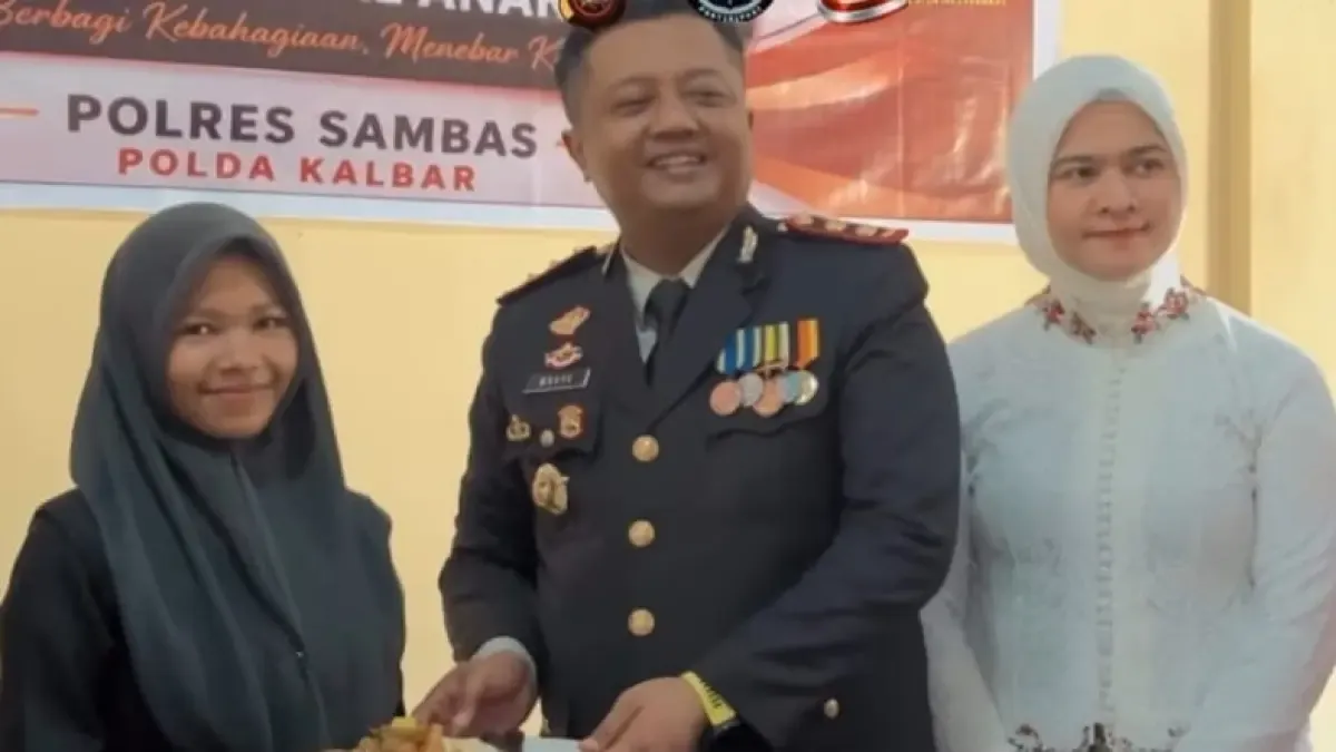 Polres Sambas Rayakan Hari Bhayangkara ke-80 dengan Bakti Sosial untuk Anak Panti Asuhan
