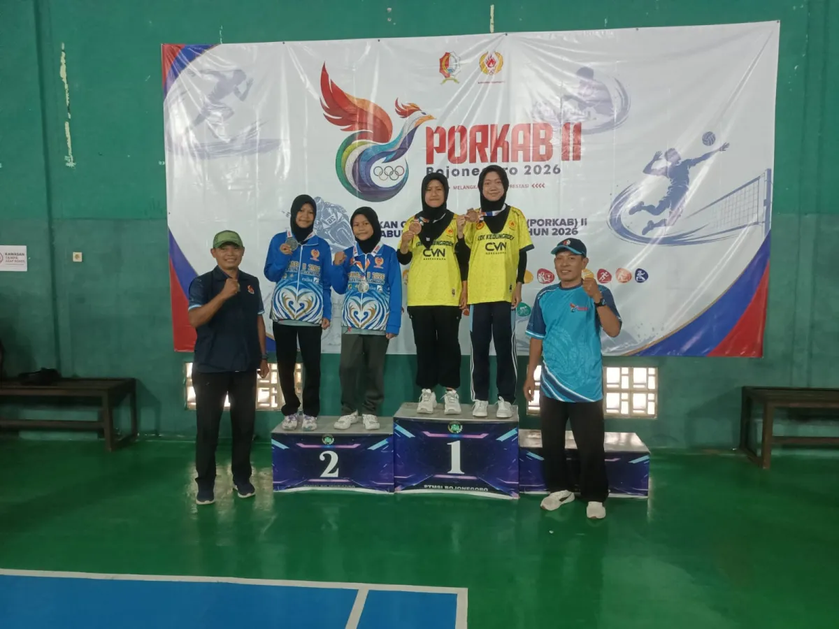 Ganda Putri Kedungadem Raih Emas di Porkab II Bojonegoro 2026