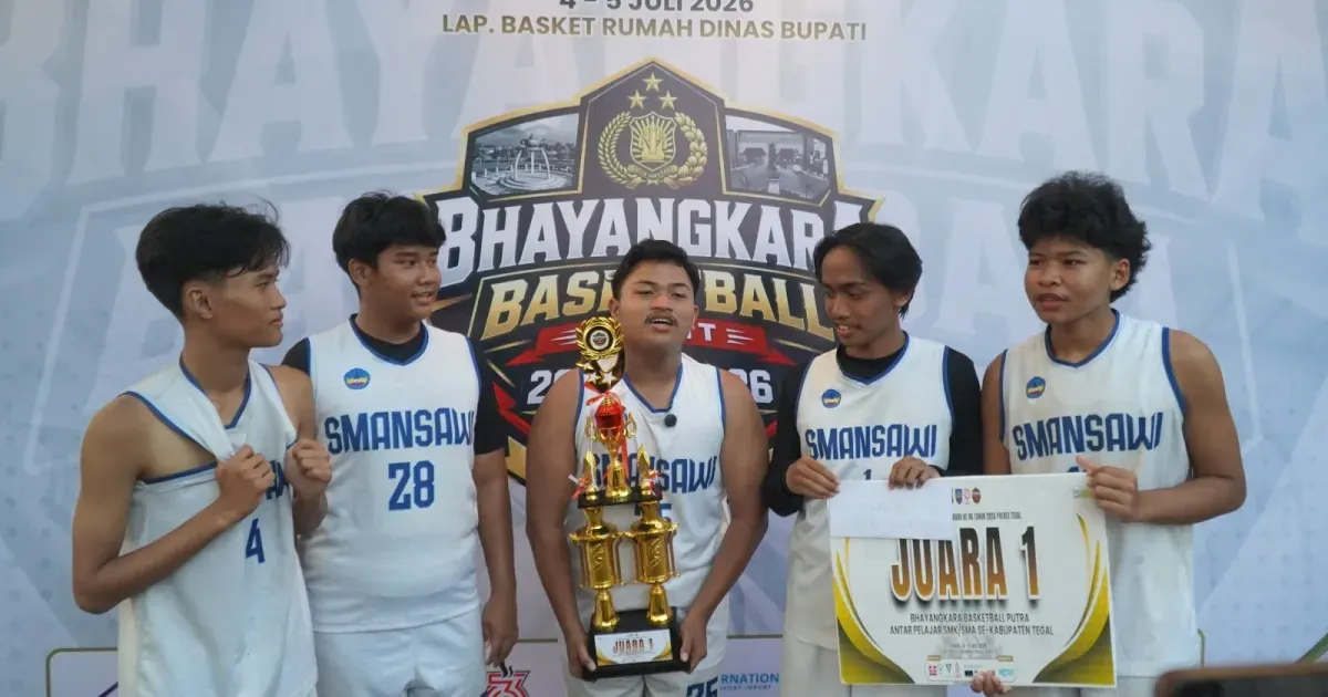 SMA 1 Slawi Raih Juara Ganda di Turnamen Basket Hari Bhayangkara Ke-80