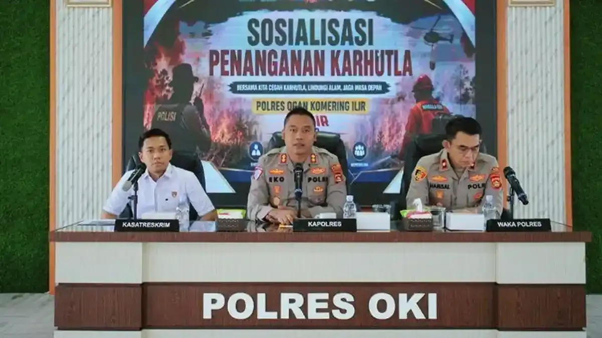 Polres OKI Gelar Sosialisasi Penanganan Karhutla Saat Musim Kemarau