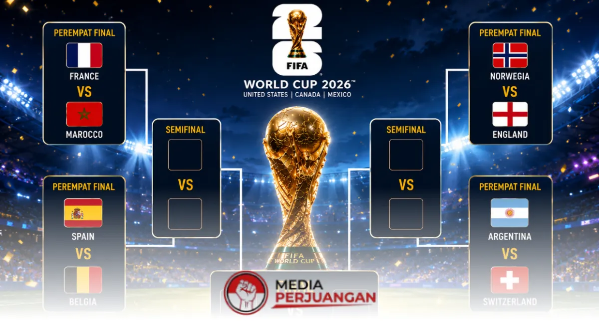 Bagan 8 Besar Piala Dunia 2026 Resmi Terisi, Ini Jadwal Lengkap Perempat Final