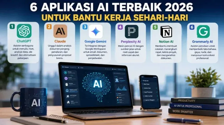 Enam Aplikasi AI Terbaik 2026 untuk Tingkatkan Produktivitas Kerja