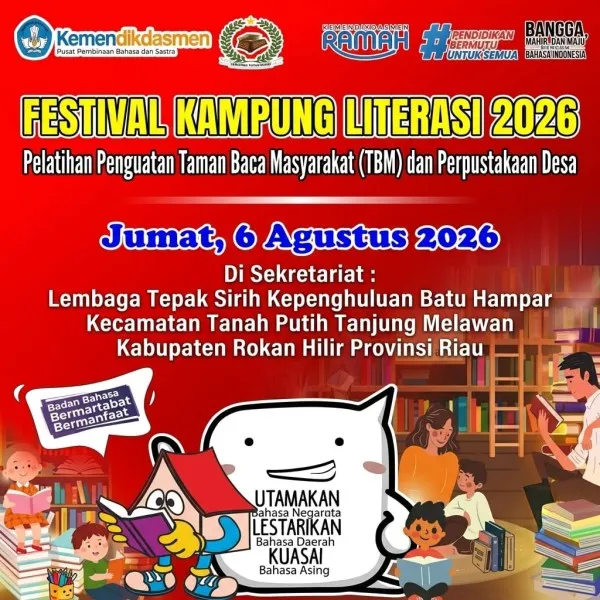 Lembaga Tepak Sirih Siapkan Festival Kampung Literasi 2026
