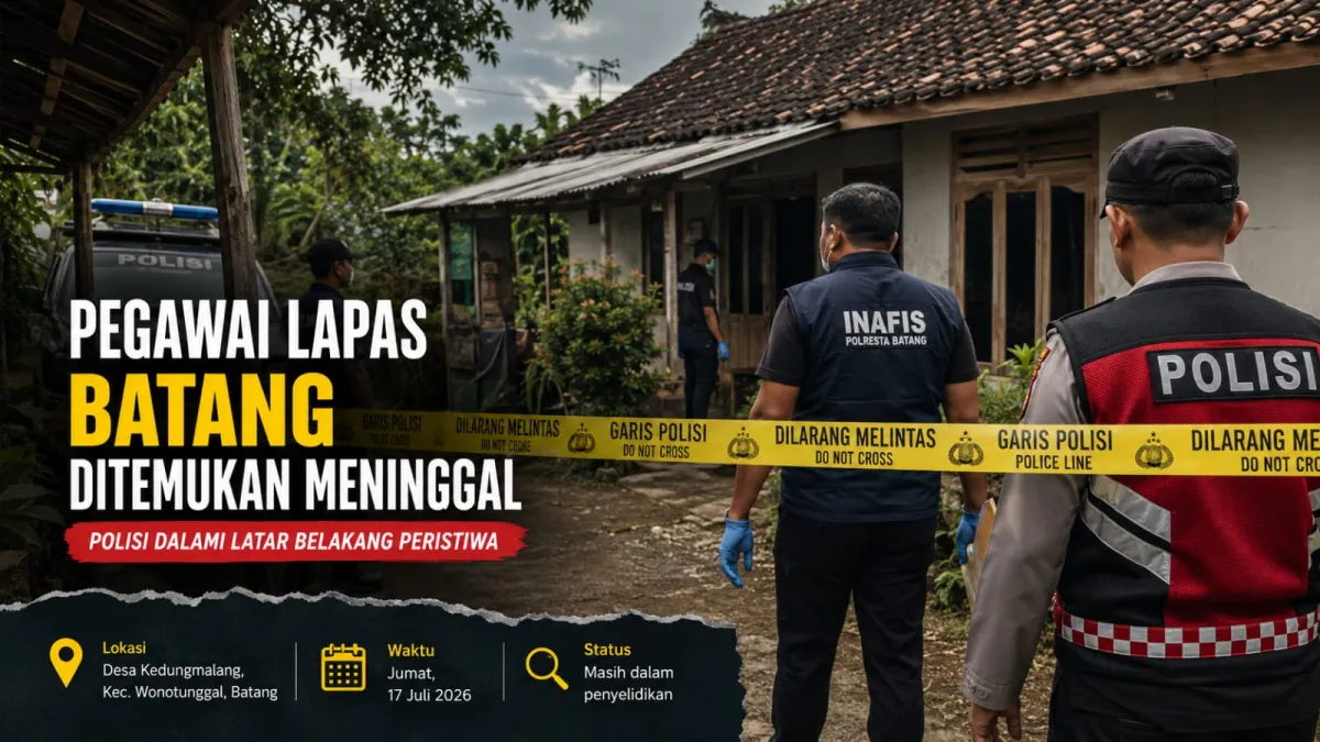 Pegawai Lapas Batang Ditemukan Meninggal Dunia, Polisi Selidiki Latar Belakang