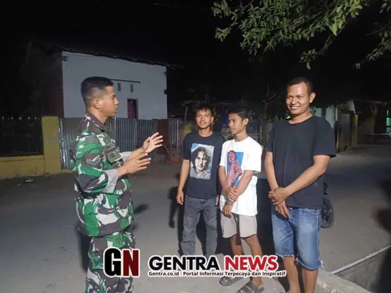 Koramil Woha Laksanakan Patroli Siskamling Tingkatkan Keamanan Wilayah