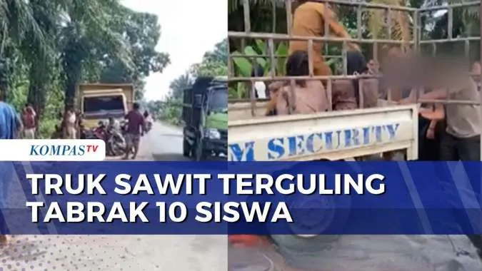 Truk Pengangkut Kelapa Sawit Terguling Timpa Siswa SMP di Labuhanbatu