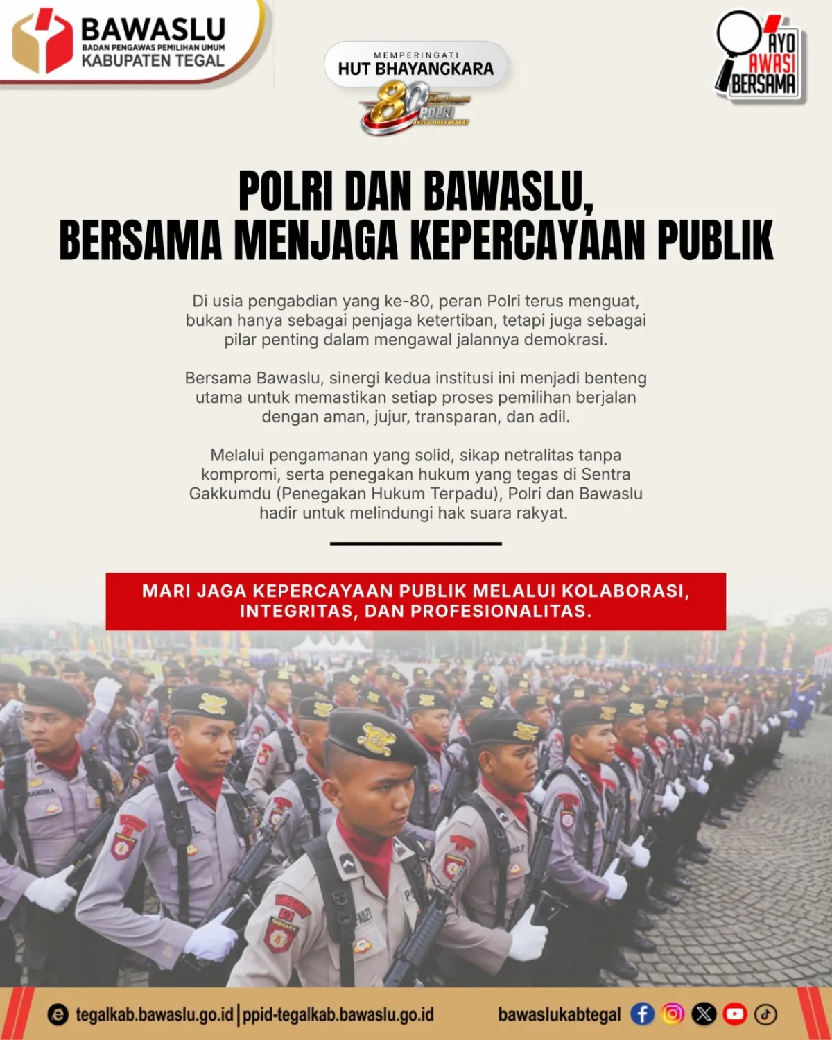 Sinergi Polri dan Bawaslu: Jaga Kepercayaan Publik dalam Demokrasi