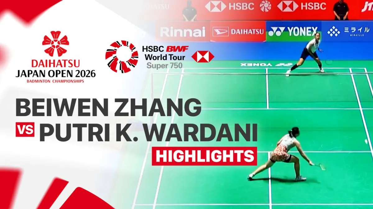 Pertandingan Beiwen Zhang (USA) Melawan Putri Kusuma Wardani (INA) di Daihatsu Japan Open 2026