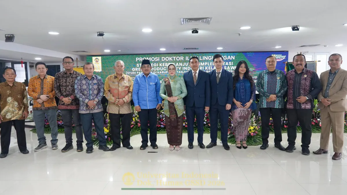 Bupati Tanjung Jabung Barat Apresiasi Disertasi Doktor tentang Green Productivity di Daerahnya