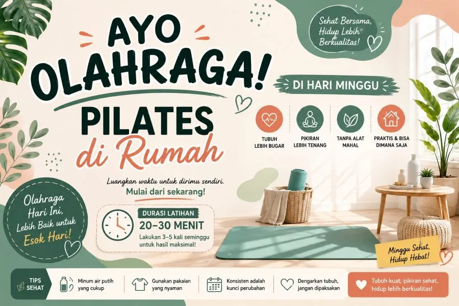 Pilates di Rumah: Solusi Praktis Jaga Kebugaran Saat Libur