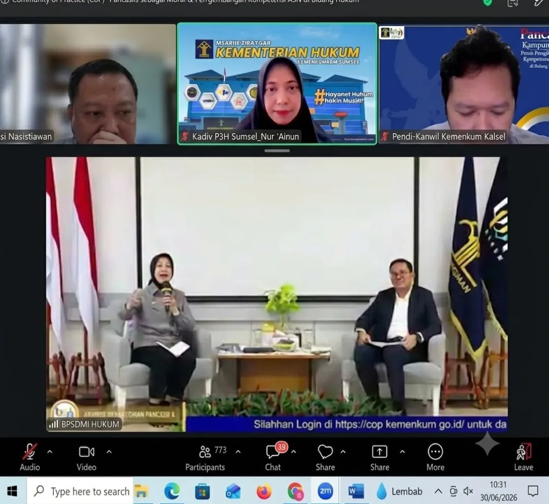 Kemenkum Sumsel Tingkatkan Integritas ASN Melalui Internalisi Pancasila