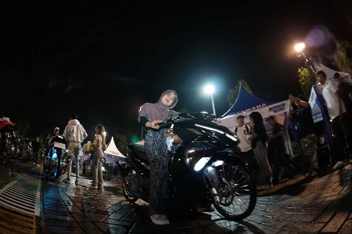 Gathering Komunitas Yamaha Aerox Meriah di Surabaya