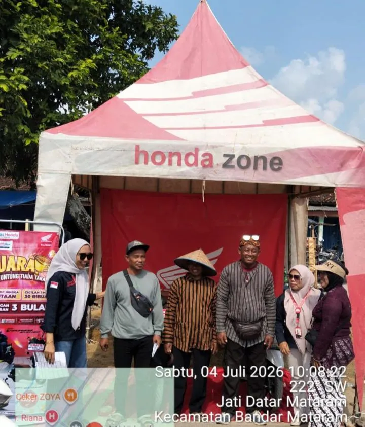 ISTANA MOTOR 2 Mandala Tampilkan Pameran Tenda Honda di Festival Budaya Jatidatar