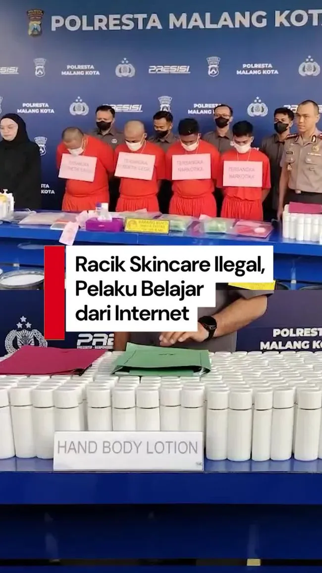 Polisi Ungkap Sindikat Kosmetik Ilegal di Malang dan Kediri