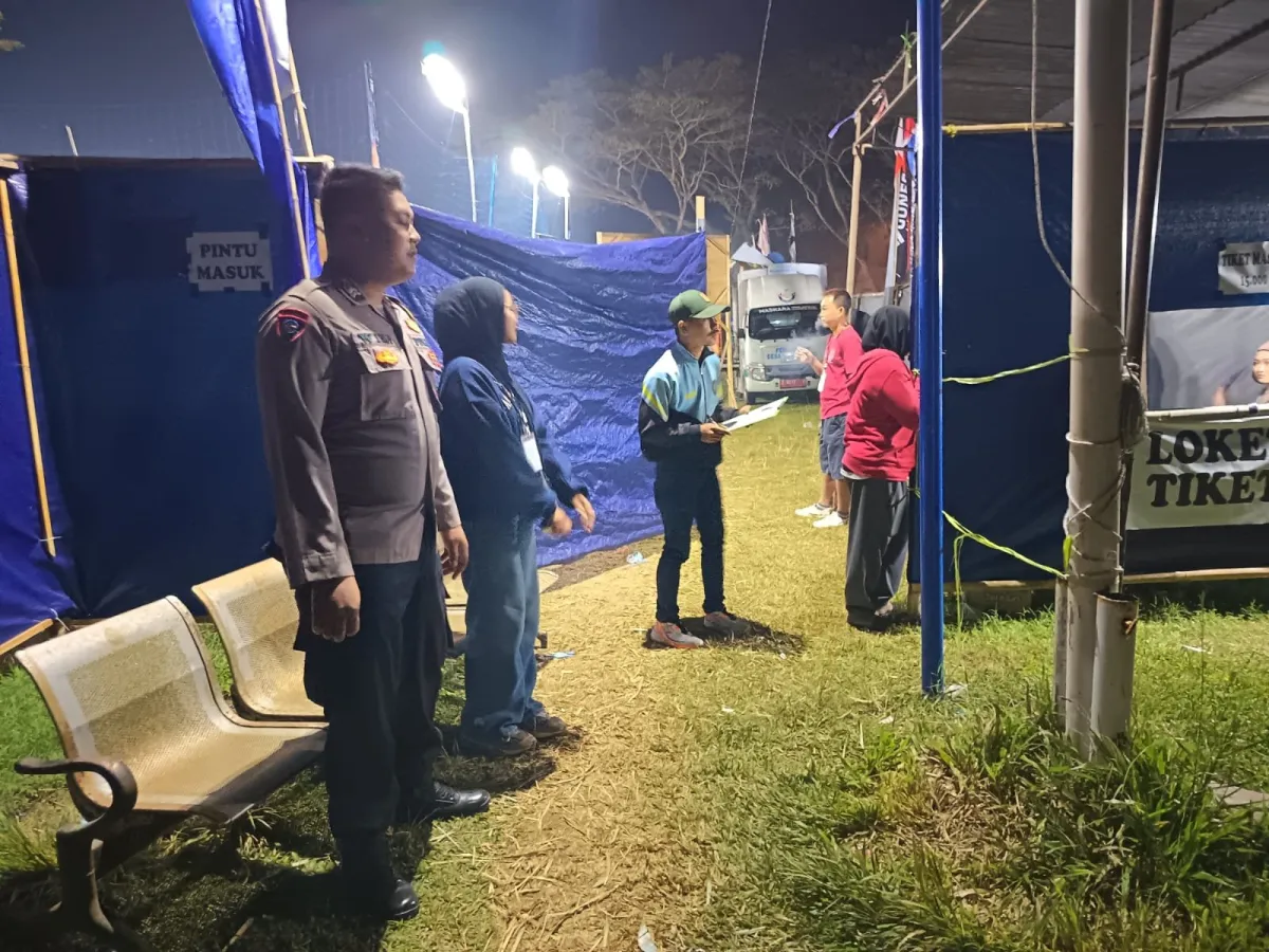 Bhabinkamtibmas Amankan Turnamen Bola Voli Desa Wonoharjo