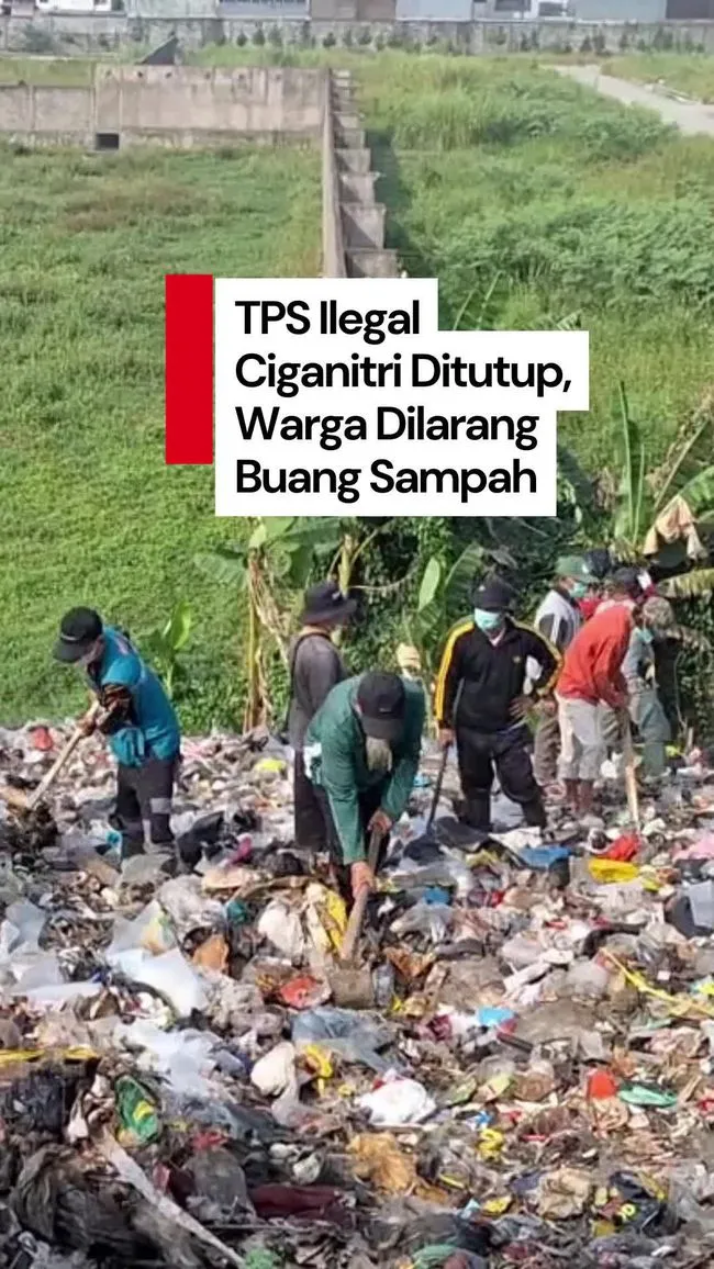 Larangan Buang Sampah di Bahu Jalan Raya Ciganitri