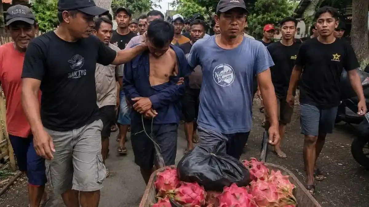 Pria Banyuwangi Ditangkap Setelah Diduga Mencuri Buah Naga Tetangganya