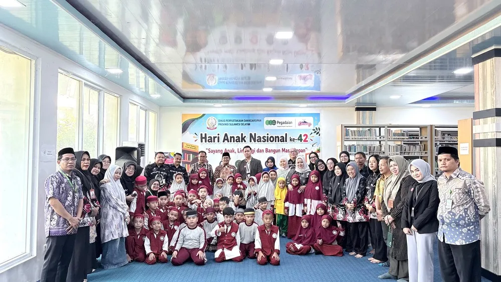 Perayaan Hari Anak Nasional ke-42 oleh Dispusarsip Sulsel dengan Edukasi Literasi