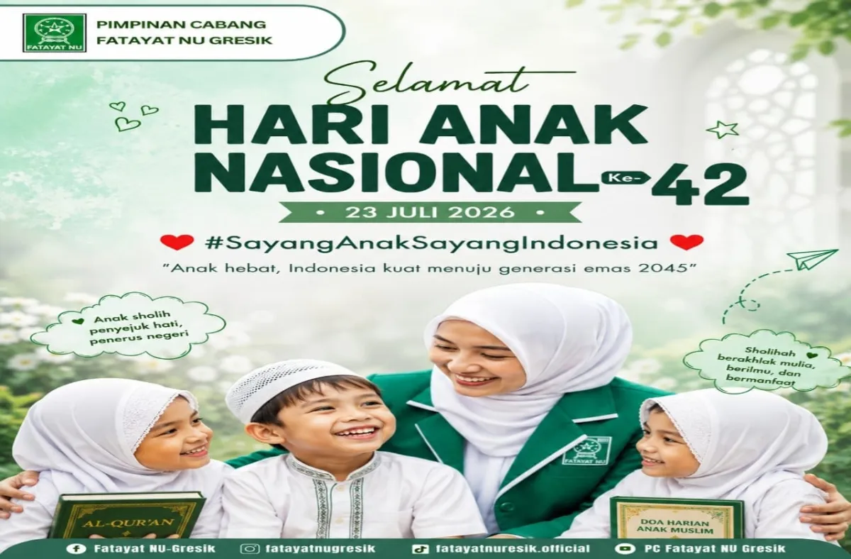 Refleksi Hari Anak Nasional 2026 oleh PC Fatayat NU Gresik: Penguatan Advokasi dan Layanan Ramah Anak
