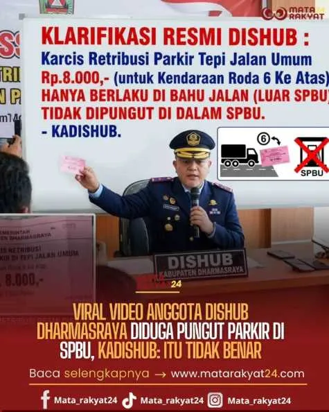 Klarifikasi Dinas Perhubungan Dharmasraya Terkait Video Viral Pemungutan Biaya Parkir