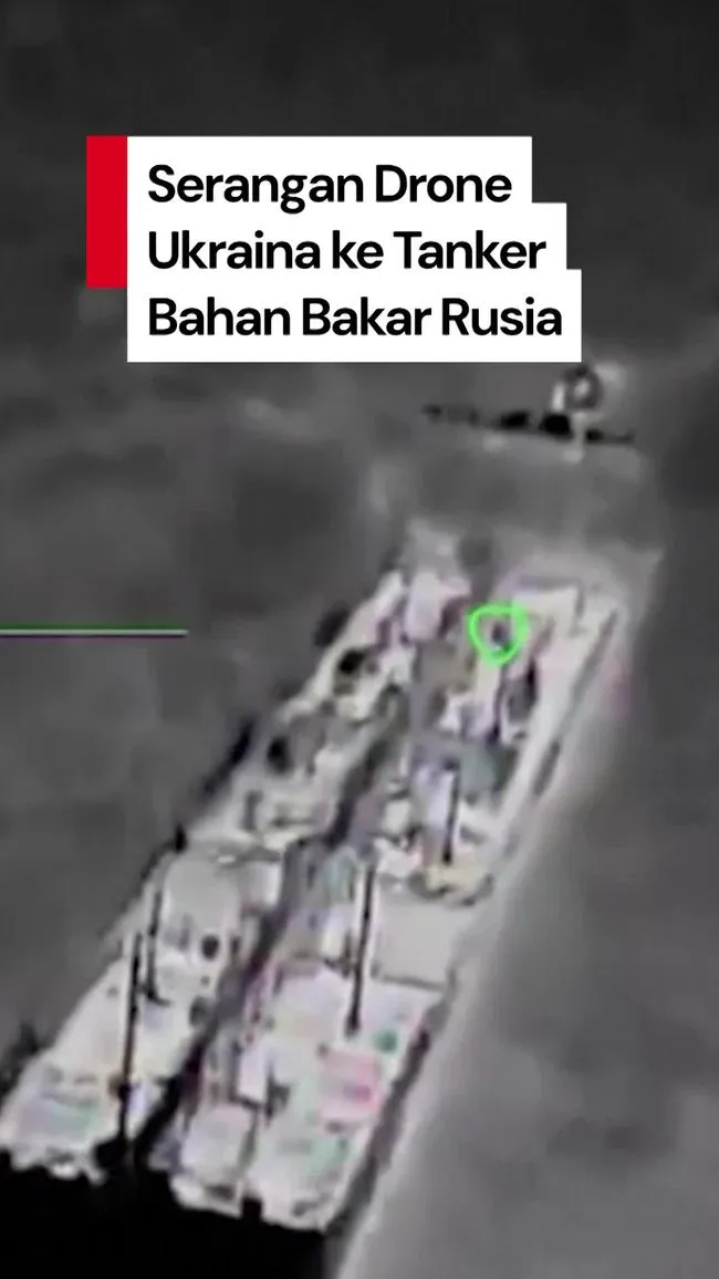 Drone Ukraina Serang Kapal Tanker Bahan Bakar Rusia di Laut Azov