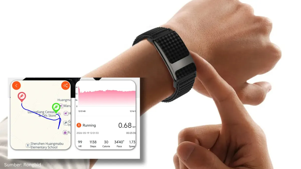 Rogbid Luncurkan Loop Air: Fitness Band Ringan Tanpa Layar dengan Fitur GPS