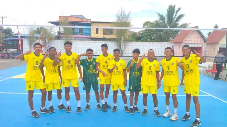 Tim Voli Putra Kepulauan Sula Menang atas Morotai di POPDA XII