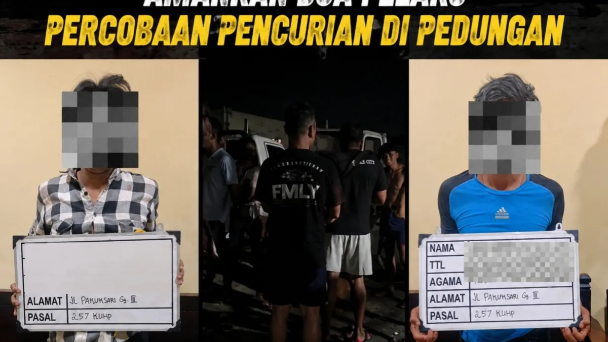 Dua Pelaku Percobaan Pencurian Diamankan di Pedungan