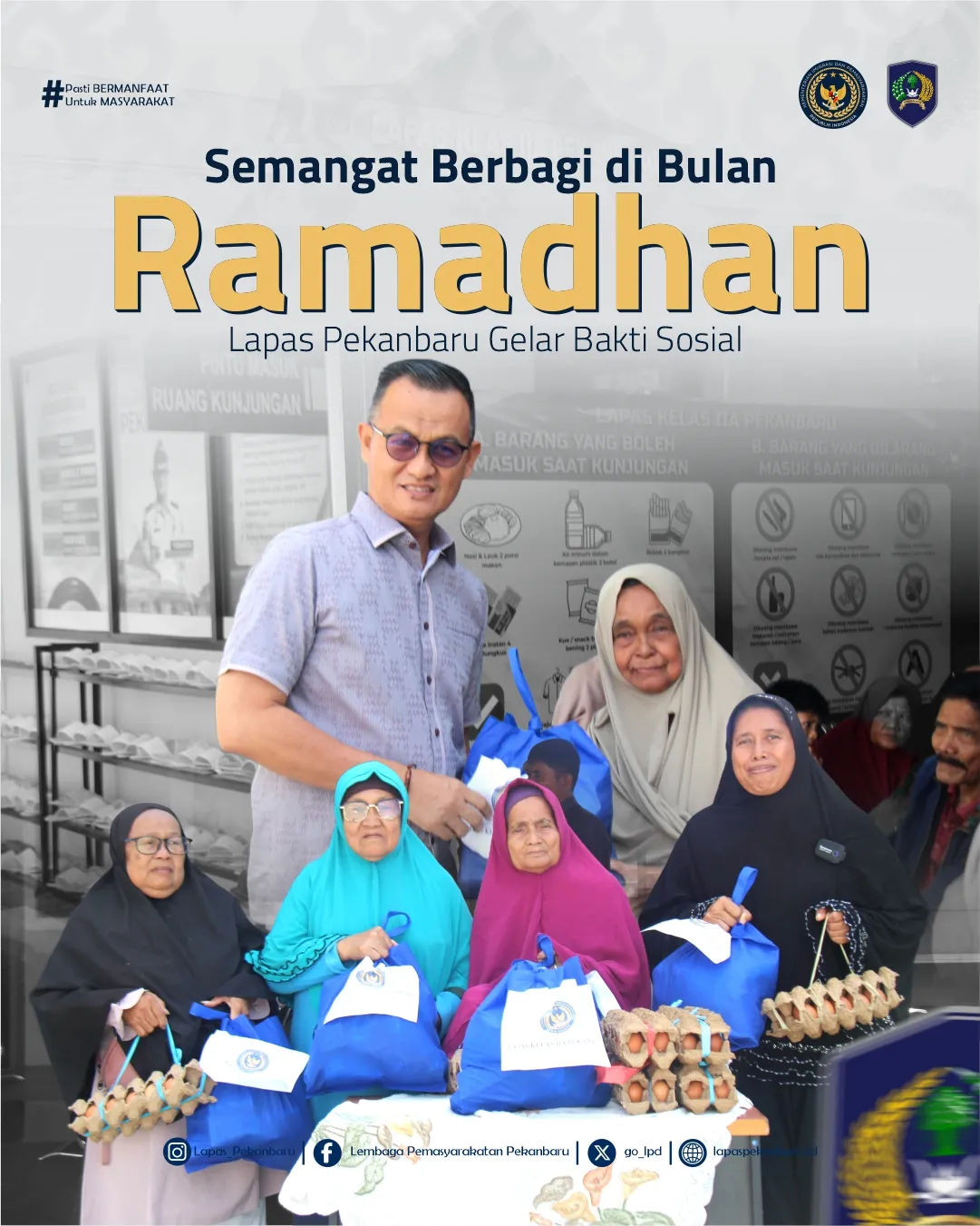 Lapas Pekanbaru Gelar Bakti Sosial untuk Masyarakat di Bulan Ramadhan
