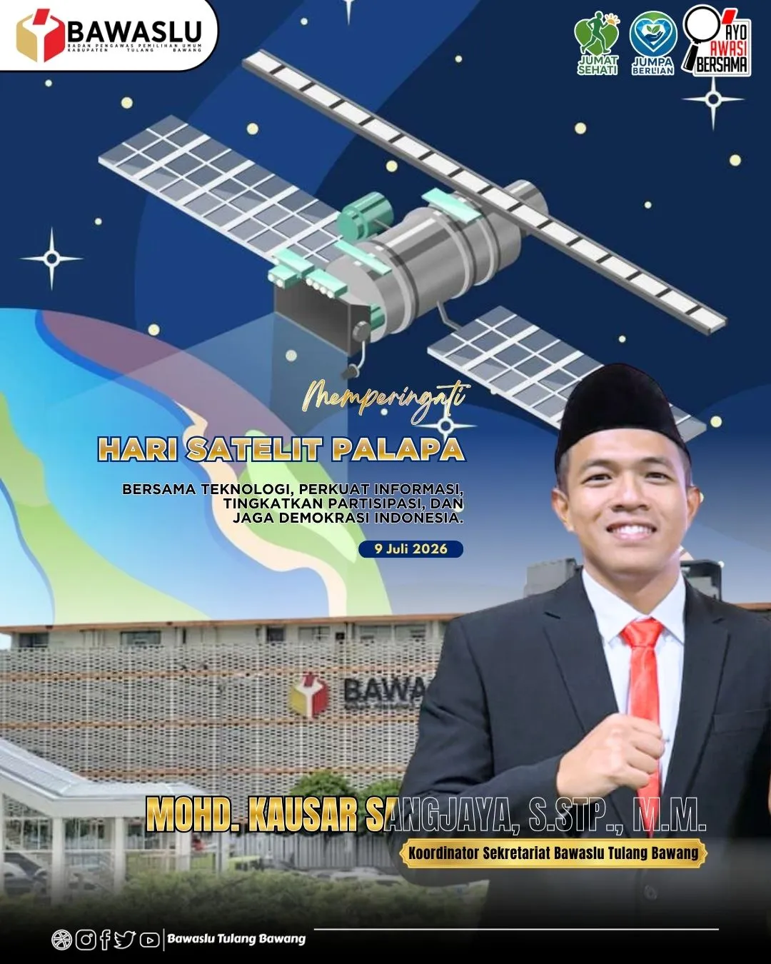 Bawaslu Tulang Bawang Rayakan Hari Satelit Palapa dengan Fokus Transformasi Digital