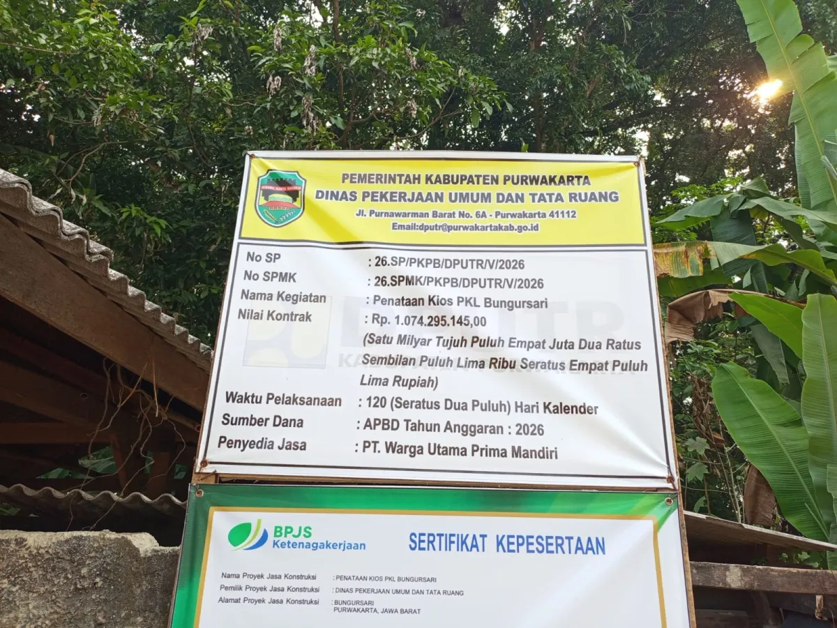 Proyek Penataan Kios PKL Bungursari Diduga Langgar UU Jasa Konstruksi