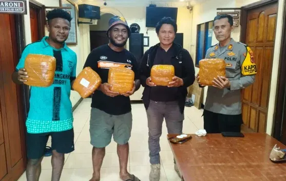 Polisi Gagalkan Penyelundupan Ganja Melalui Jalur Laut di Jayapura