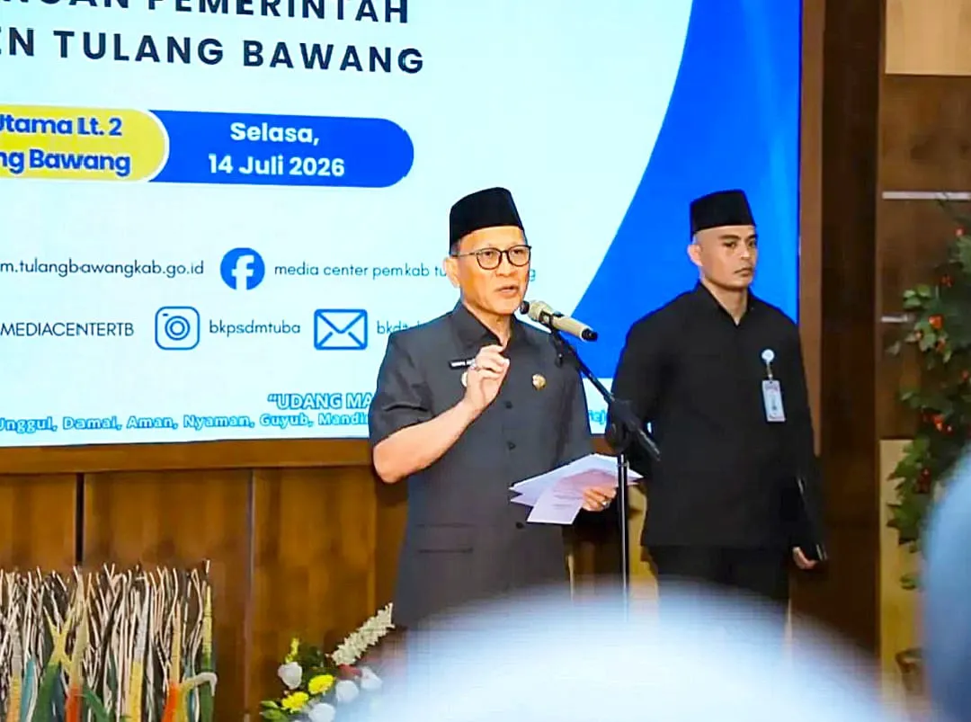 Bupati Tulang Bawang Lantik 63 Pejabat Fungsional dan Dorong Peningkatan Kapasitas ASN