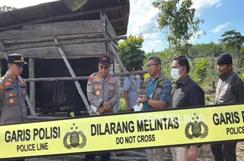 Kapolda Riau Tinjau Lokasi Penemuan Bangkai Anak Gajah di Tesso Nilo